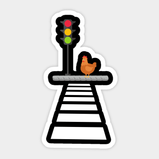 Chicken Crossing - Joke Design Sticker